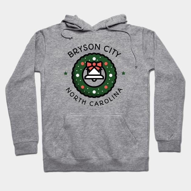 Bryson City, North Carolina Christmas Hoodie by Mountain Morning Graphics